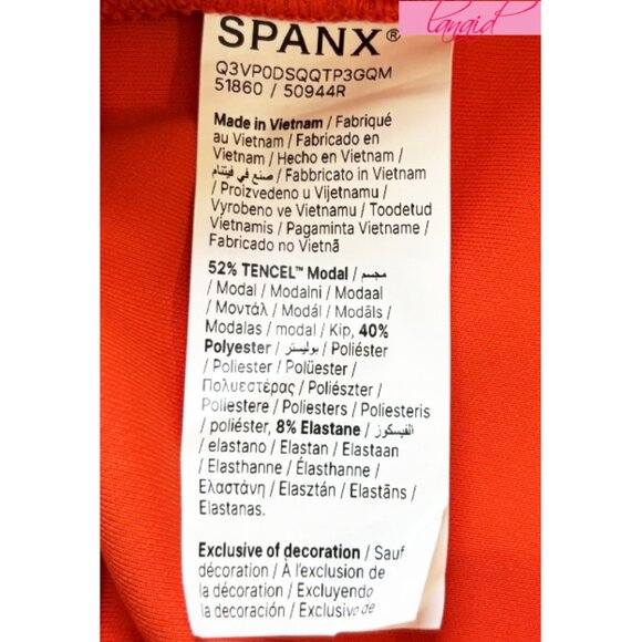 Spanx AirEssentials Pique Straight Leg Track Pants Poppy High-Rise Waist Joggers - Picture 8 of 9
